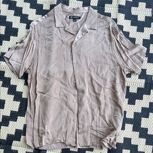 INC International Concepts Men's Tan Short Sleeve Shirt